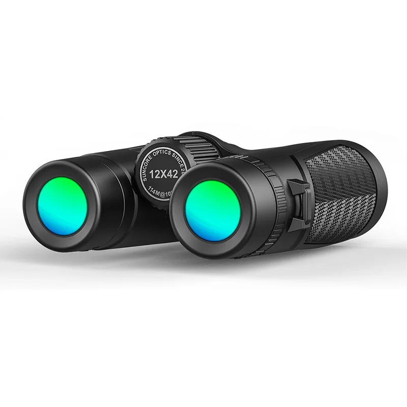 12x42 HD высокой мощности бинокль Bak-4 Призма многослойное зеленое покрытие портативный телескоп Открытый Туризм Кемпинг