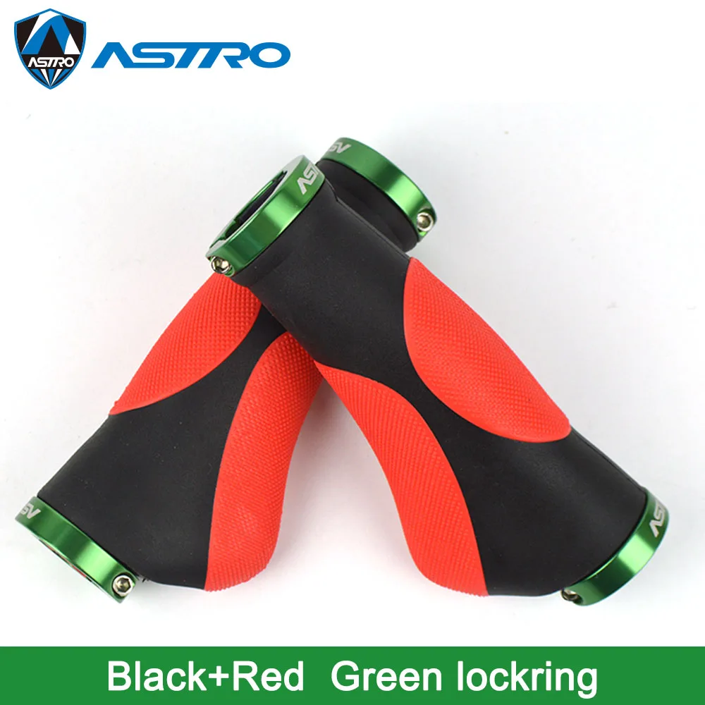 Astro G79 MTB велосипедные ручки, руль, велосипедные детали, велосипедная опора, аксессуары для горного велосипеда, резиновые велосипедные части, 1 пара - Цвет: Red Green Lockring