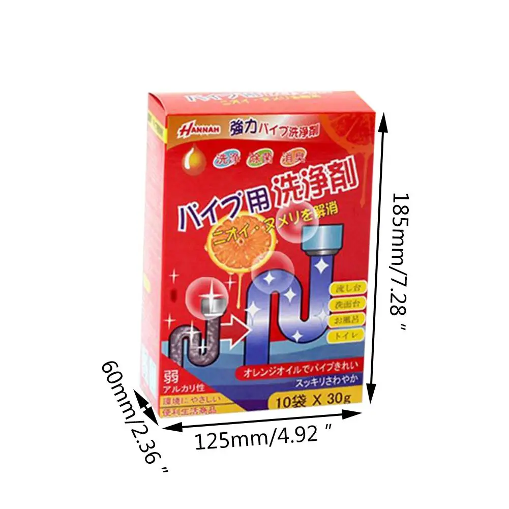 

10pcs Pipeline Drain Sewer Dredger Hair Decomposer Pipe Dredging Powder Powerful Sink Drain Cleaner For Kitchen Sewer Toilet