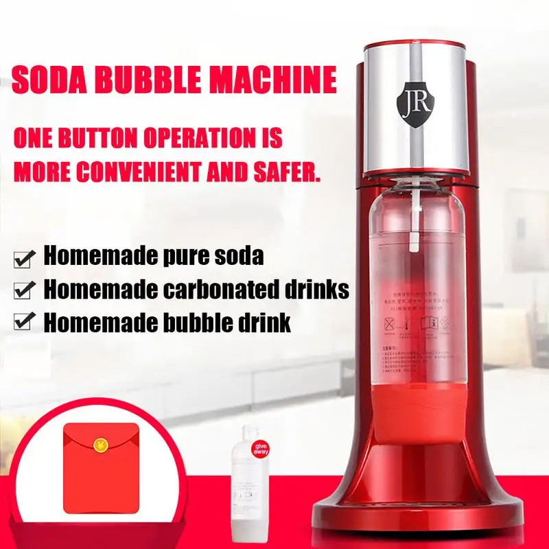 Red Портативная машина пузыря воды соды коммерческие бытовые домашняя Carbonated удобная машина напитка машина для газированных напитков - Цвет: Red