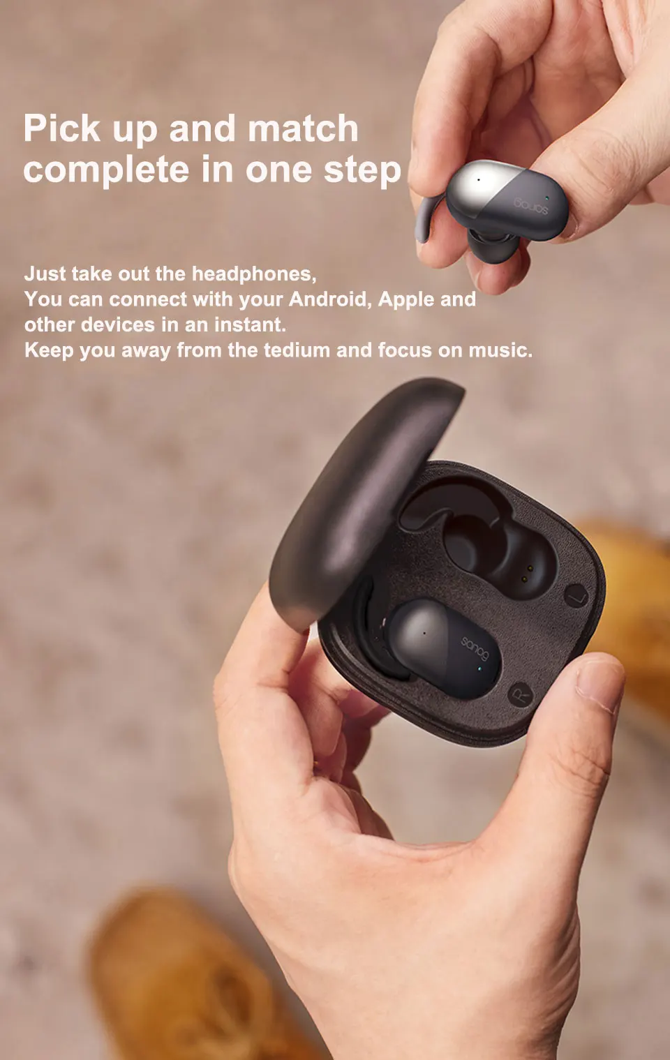 Sanag P5 Беспроводной наушники IPX56 водонепроницаемый True Беспроводной earbouds с микрофоном стерео звук Беспроводной наушники с зарядный чехол