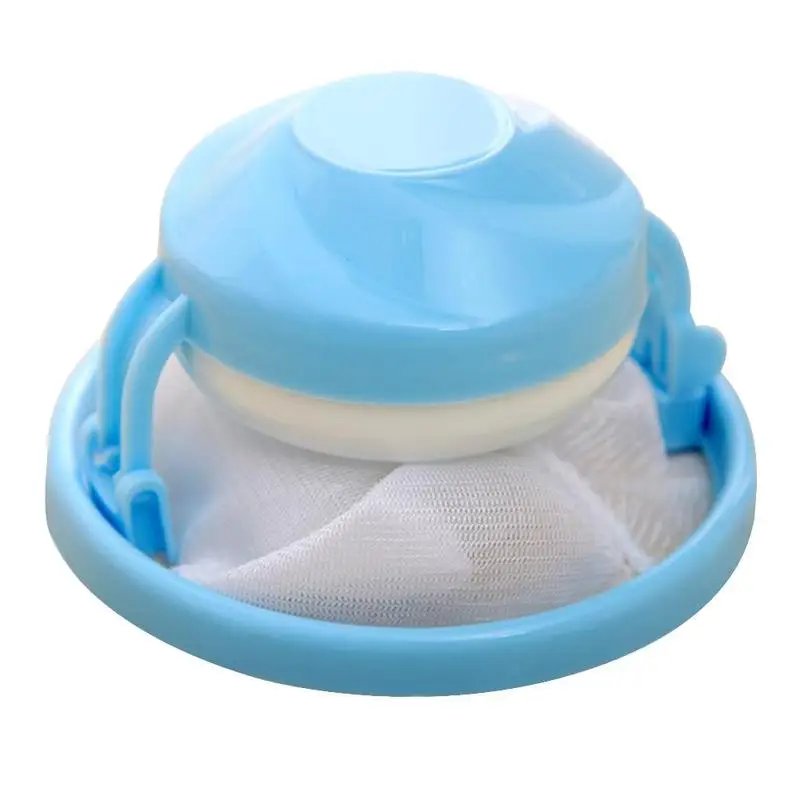 sky blue Сетчатый мешок для стирки, шарики для стирки, устройство для удаления ворса - Цвет: sky blue