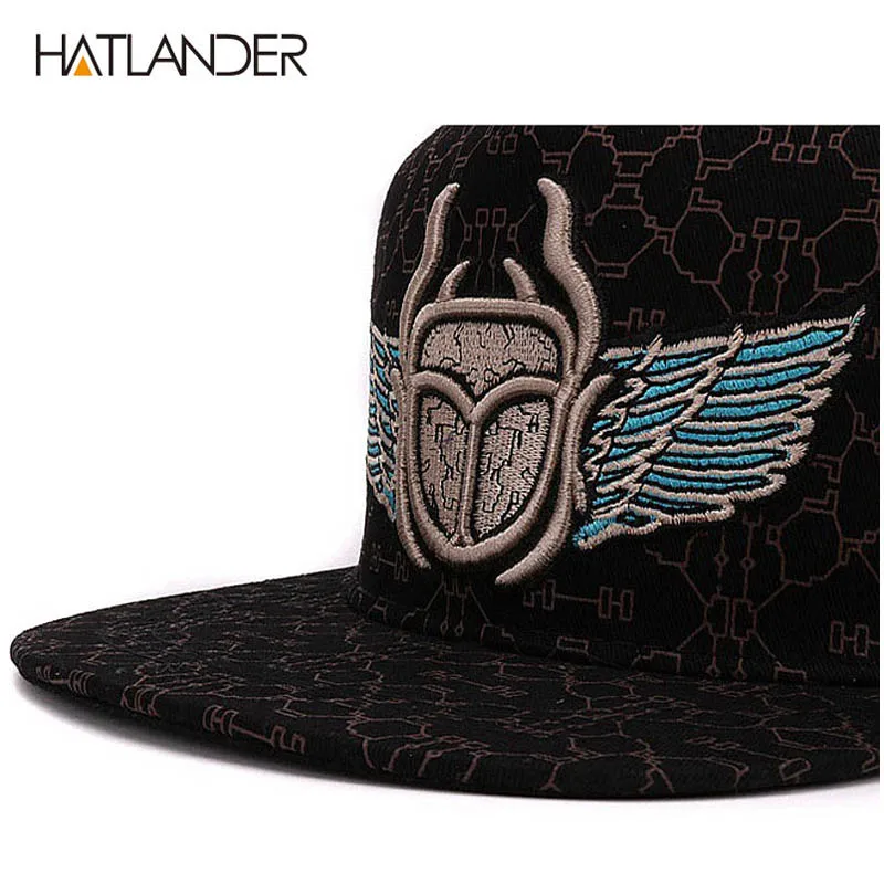 HATLANDER крутая плоская бримл Повседневная бейсболка кости snapbacks Кепка с 3D вышивкой