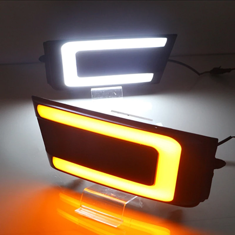 Мигающий светодиодный DRL Противотуманные фары светильник для skoda octavia RS 2016 2017 12V