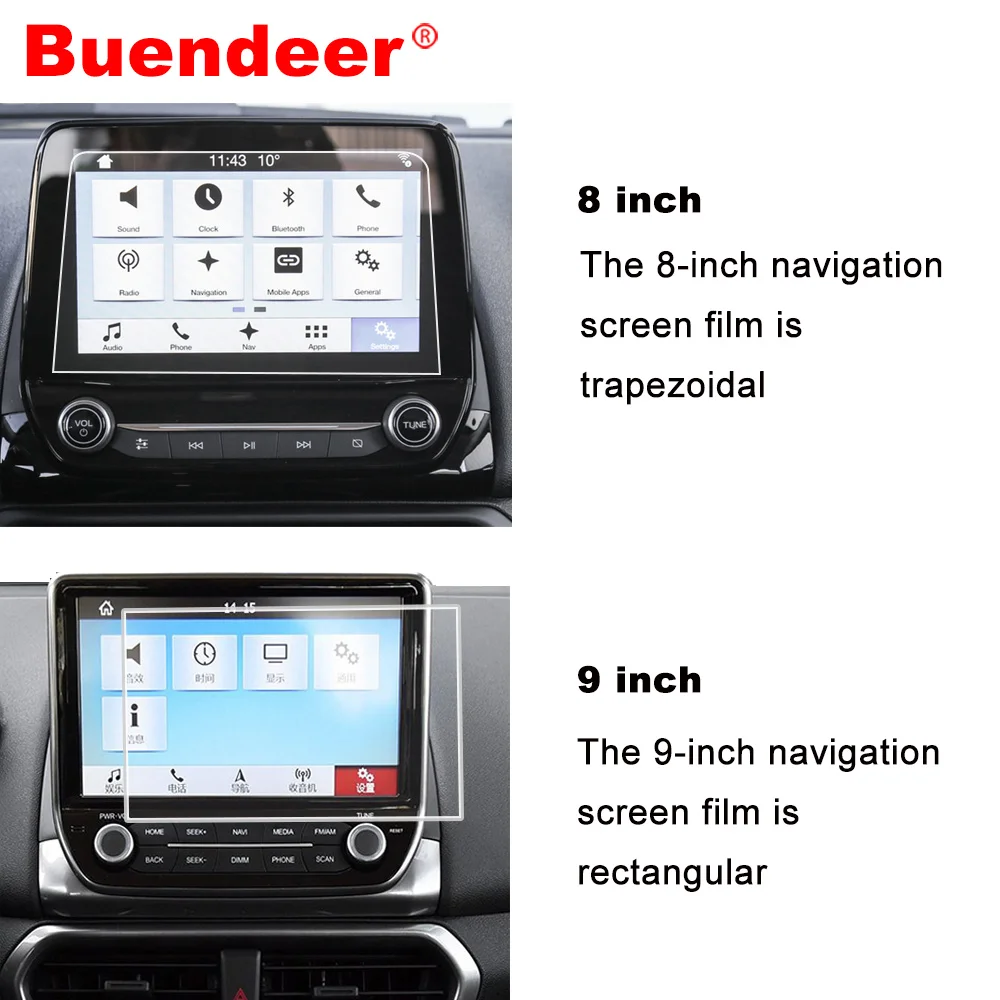 Buendeer автомобильная навигация с закаленным стеклом пленка для Ford Ecosport 2018
