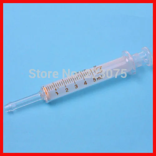 

Hot New 5ml Glass Sampler Syringe Large Diameter Injector 2pcs/lot