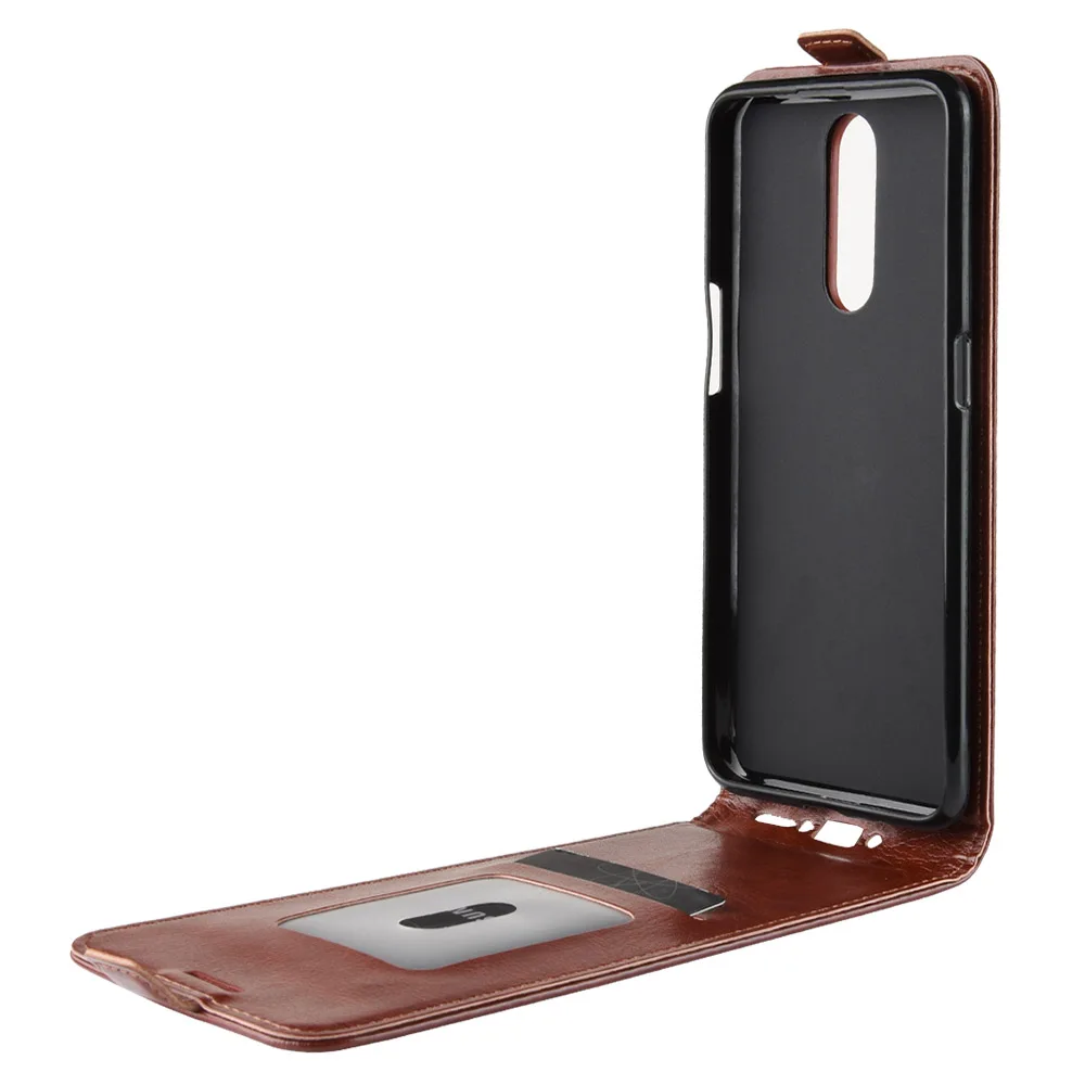 Флип-чехол для OPPO R17 Pro кожаный плотный однотонный с отделением карт | Мобильные