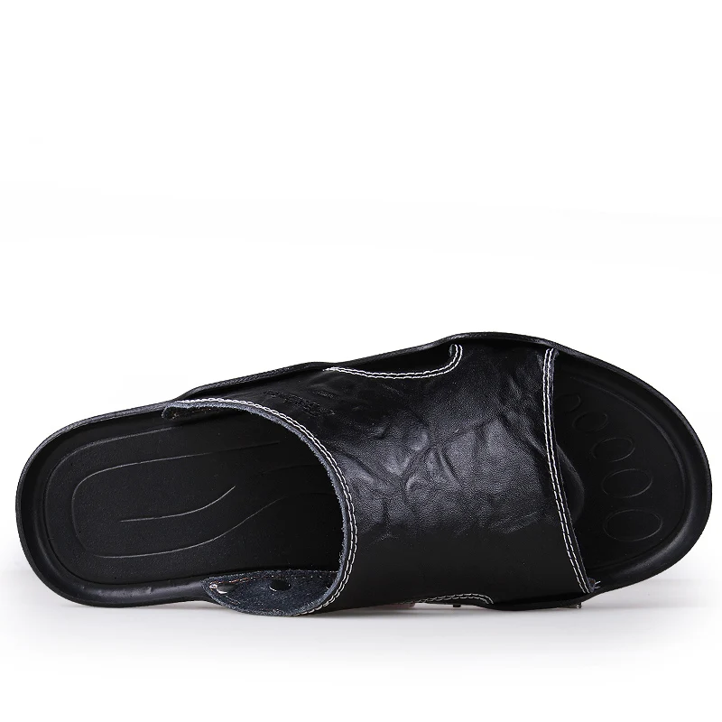 Summer Men Sandals Plus Big Shoes Soft Breathable Beach Casual Outdoor Quality Leather Slippers For Man Flip Flops Zapatos | Обувь