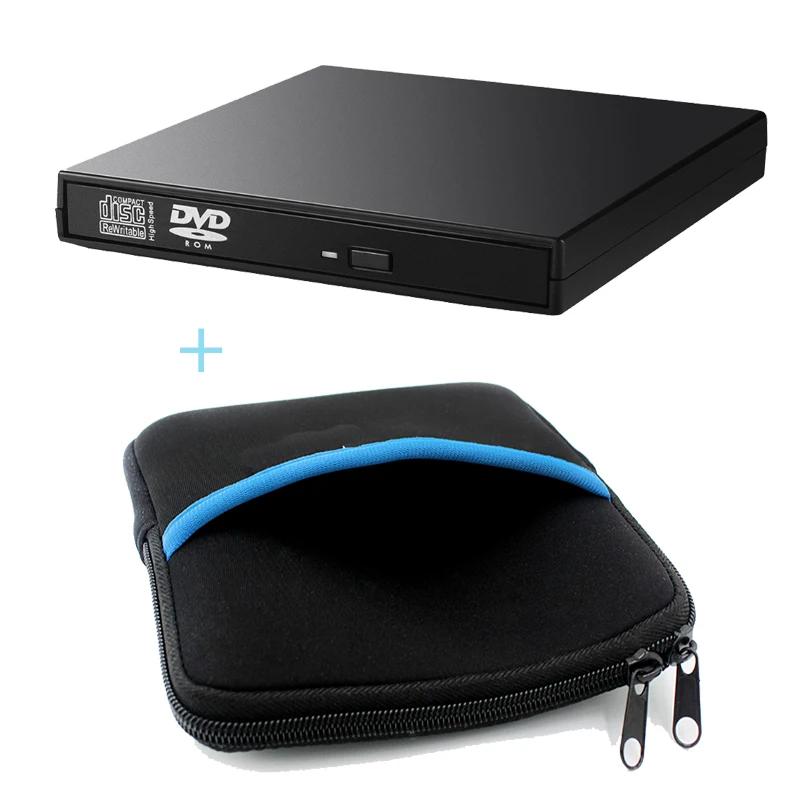 Внешние USB DVD оптические приводы CD/DVD плеер CD-RW записывающее устройство Портативный для ноутбука компьютера ПК Windows+ сумка для привода