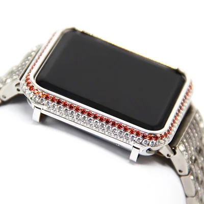 Ручная работа, Алмазный чехол для часов, защитный чехол для Apple watch iwatch серии 4123, 38 мм, 44 мм, 40 мм, 42 мм, ремешок для наручных часов