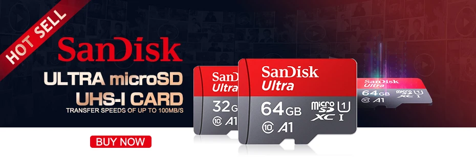 Оригинальная карта micro sd sandisk, 16 ГБ, 32 ГБ, 64 ГБ, 200 ГБ, карта памяти micro sd 128 ГБ, класс 10, до 90 МБ/с./с