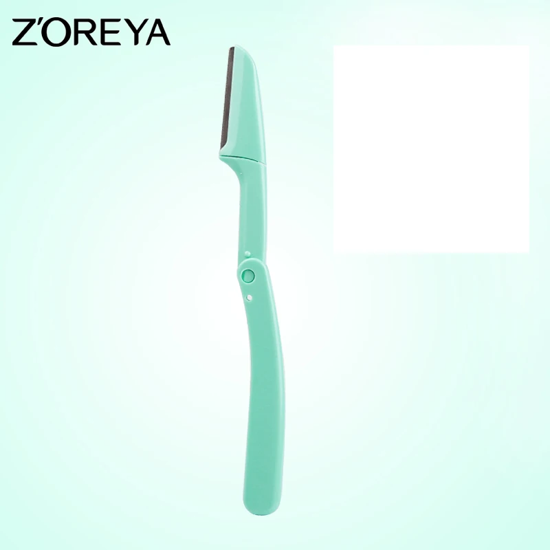 green 1 Новое поступление, высокое качество, Zoreya, брендовый Женский Триммер для бровей, импортное лезвие, макияж, триммер для бровей, 2 модели - Цвет: green 1