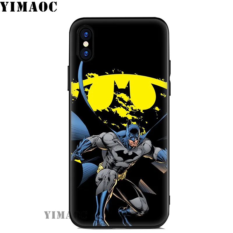 YIMAOC Бэтмен Темный рыцарь логотип мягкий силиконовый чехол для iPhone 11 Pro Xr Xs Max X или