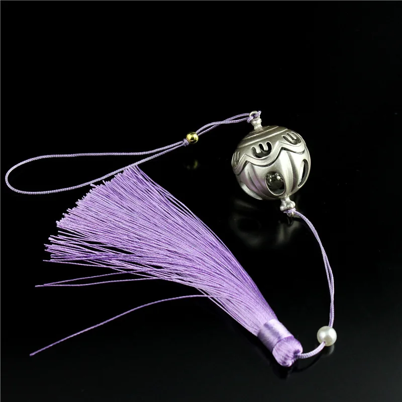 Purple Wei Wuxian прозрачный Колокольчик в форме сердца Косплей Mo Xuanyu Костюм Аниме Grandmaster of Demonic культивирование Косплей Mo Dao Zu Shi реквизит - Цвет: Purple