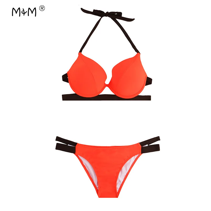 M & 2017 сексуальные бикини женский купальник Бразильский набор с подкладкой бандо