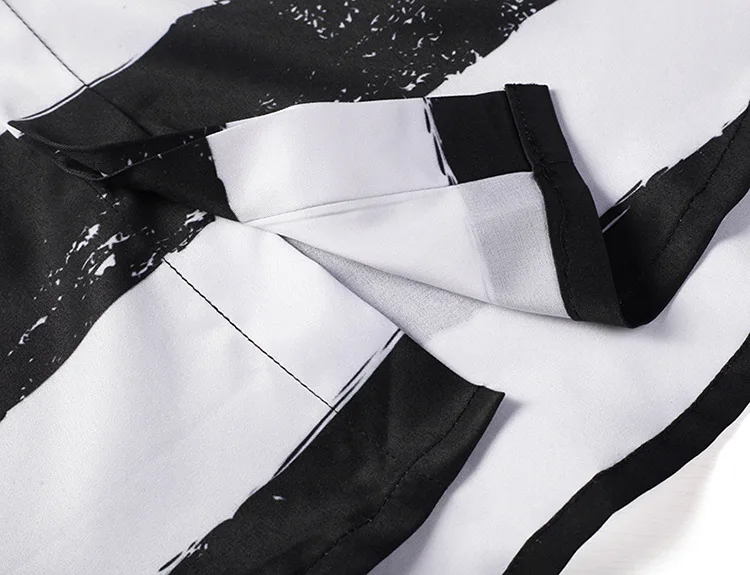 Высококачественная Мужская модная рубашка с принтом в полоску со звездами