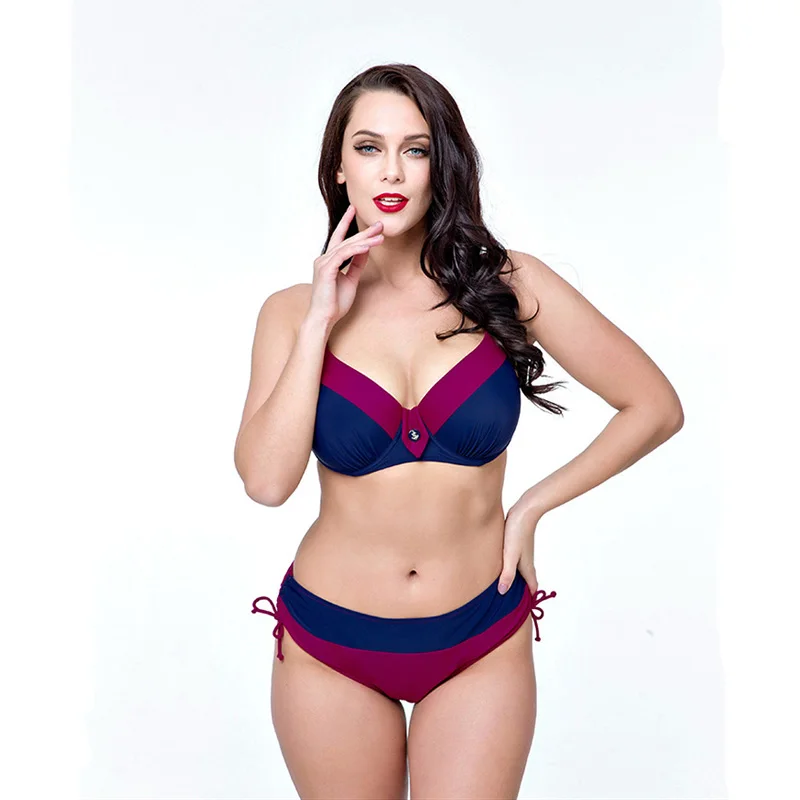 2019 купальники в стиле ретро Купальники больших размеров плюс размер бикини