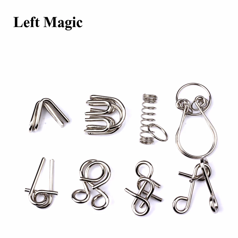 8 шт./компл. металлические головоломки для детей и взрослых антистрессовые