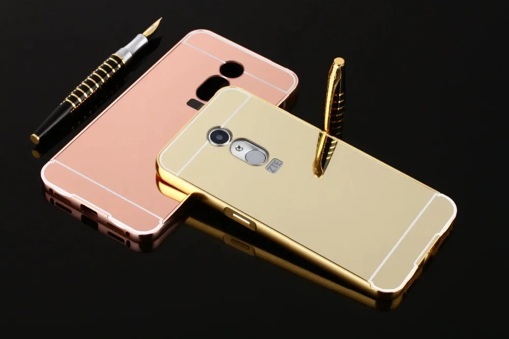 Роскошные зеркальные чехлы из розового золота для zte Blade A910, алюминиевая металлическая рамка, задняя крышка для zte A910