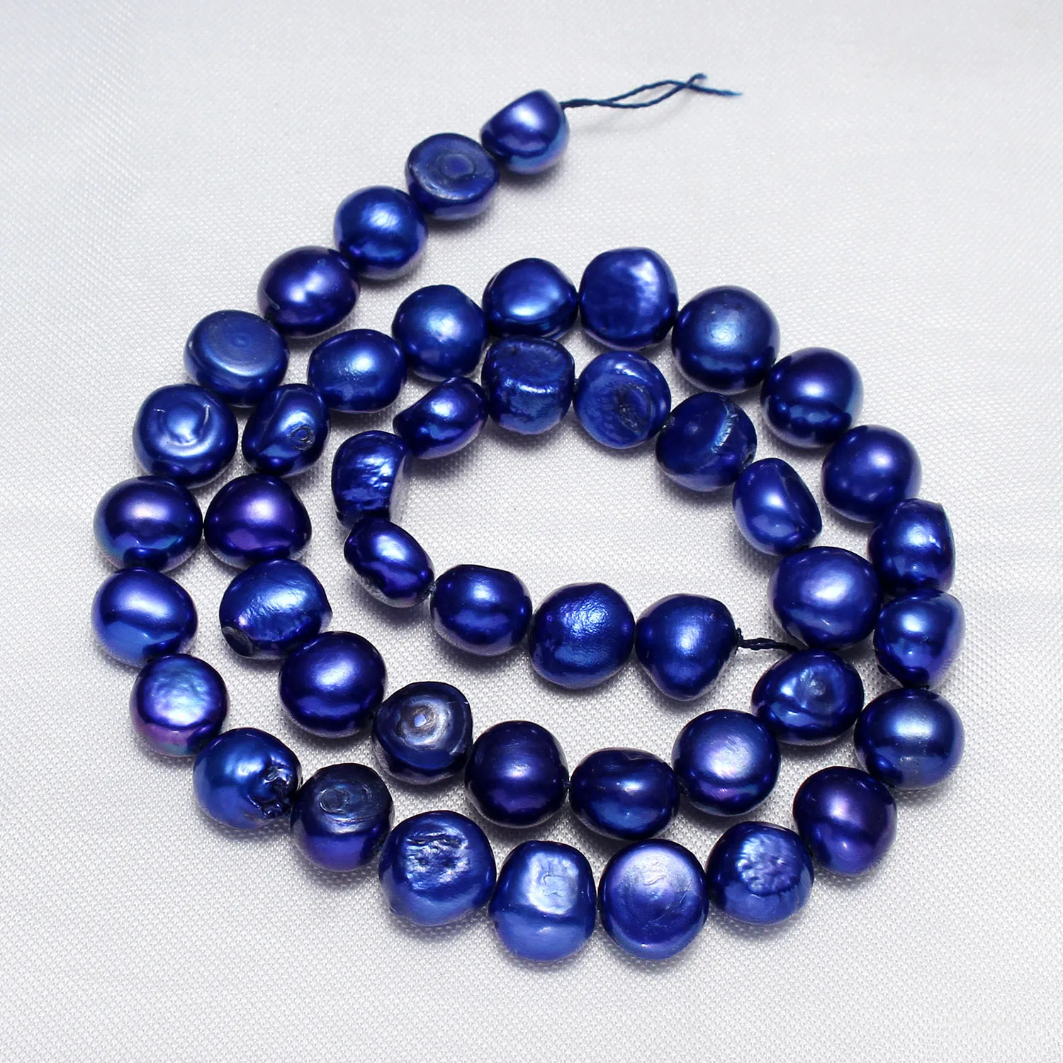 Cultured Potato Freshwater Pearl Beads Blue 8-9mm Approx 0.8mm Sold Per 15 Inch Strand | Украшения и аксессуары