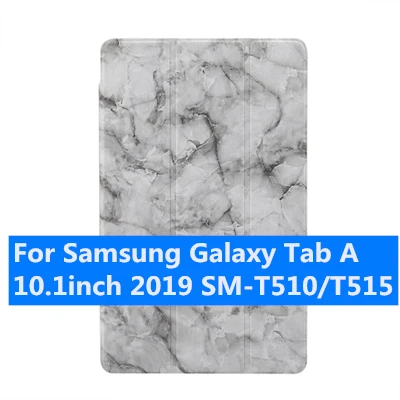 Серый Чехол для планшета из искусственной кожи для Samsung Galaxy Tab A10.1 SM-T510/T515 чехол-подставка для авто сна/пробуждения чехол funda marble A20 - Цвет: Серый