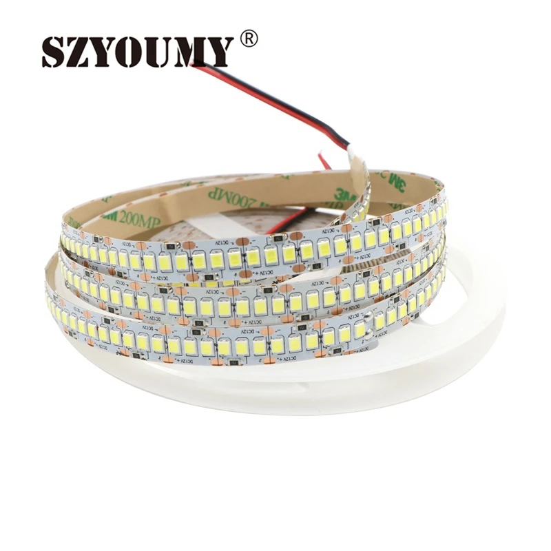 SZYOUMY 10 мм ширина 5 м один ряд 2835 Светодиодный S SMD светодиодный ная лента 12 В Гибкая