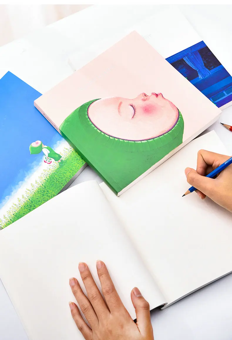 Мультфильм милый альбом для рисования пустой блокнот спираль Эскиз Книга с пустыми страницами