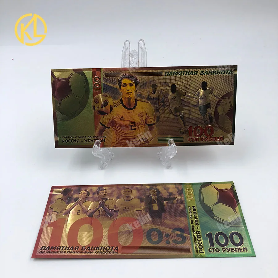 

RU019-2 1pc Russian souvenir Gold Banknote with the first lady astronaut Hero Valentina Vladimirovna Tereshkova for souvenir