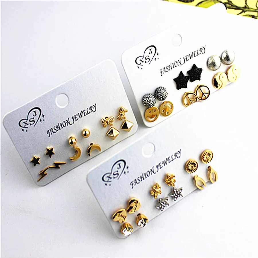 Серьги-гвоздики с подсветкой в виде звезд Луны сердца | Украшения и аксессуары