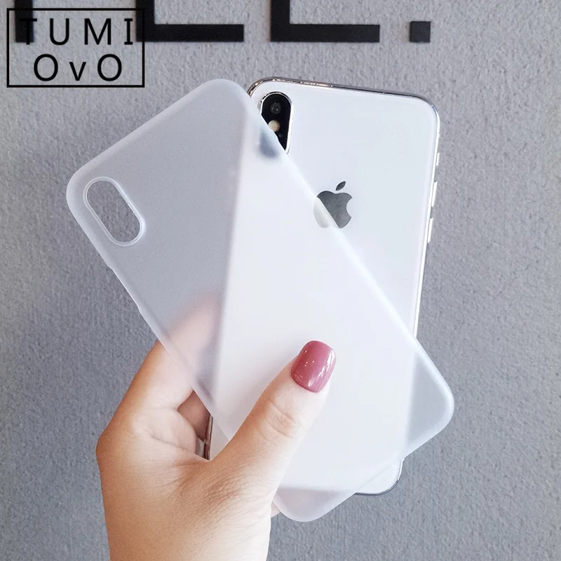 Чехол накладка для iPhone X XS XR Max 6 6S Plus 7 8 ультратонкий прозрачный матовый цвет