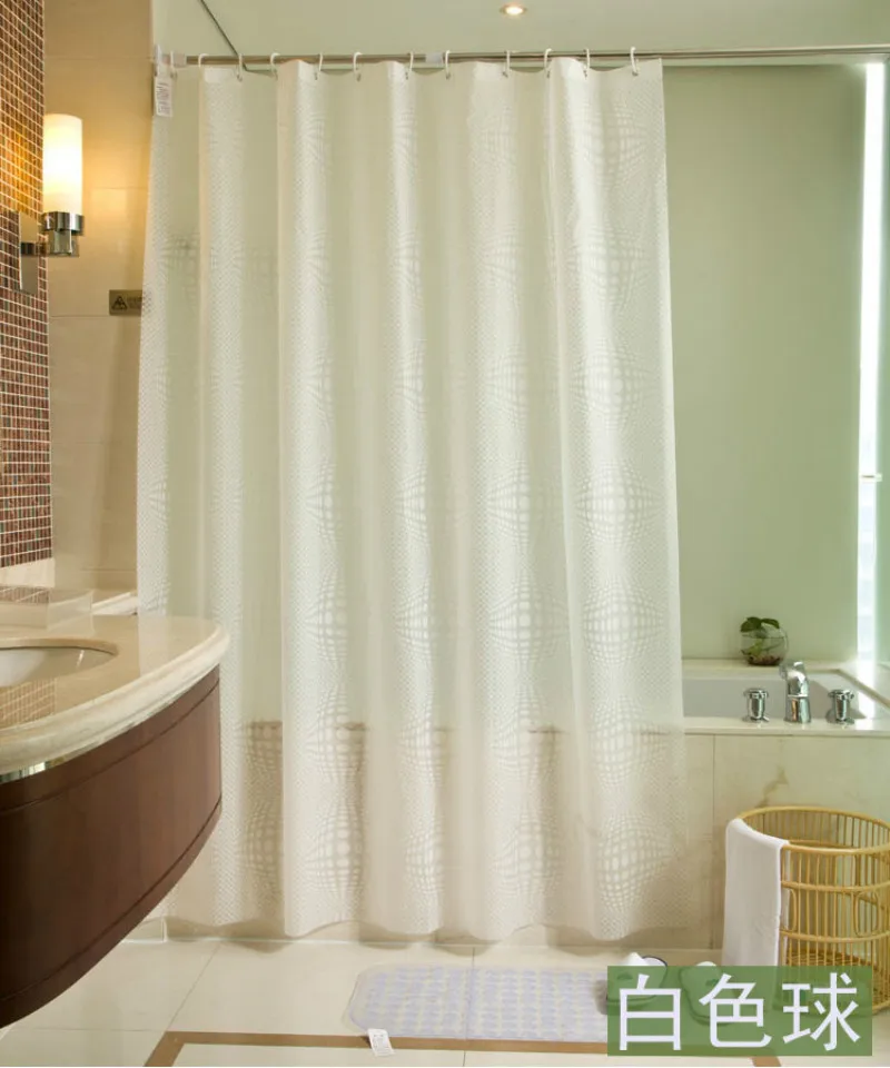 Роскошная белая полупрозрачная занавеска для душа из полиэстера с принтом Apple