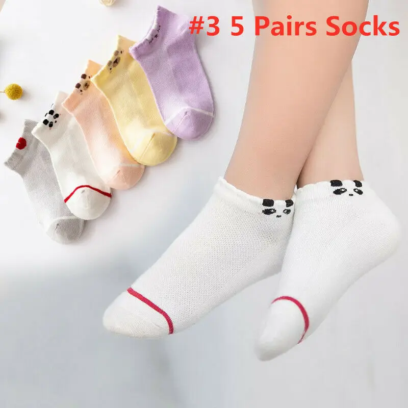 Носки до щиколотки для новорожденных 5 пар/компл. хлопковые нескользящие носки в