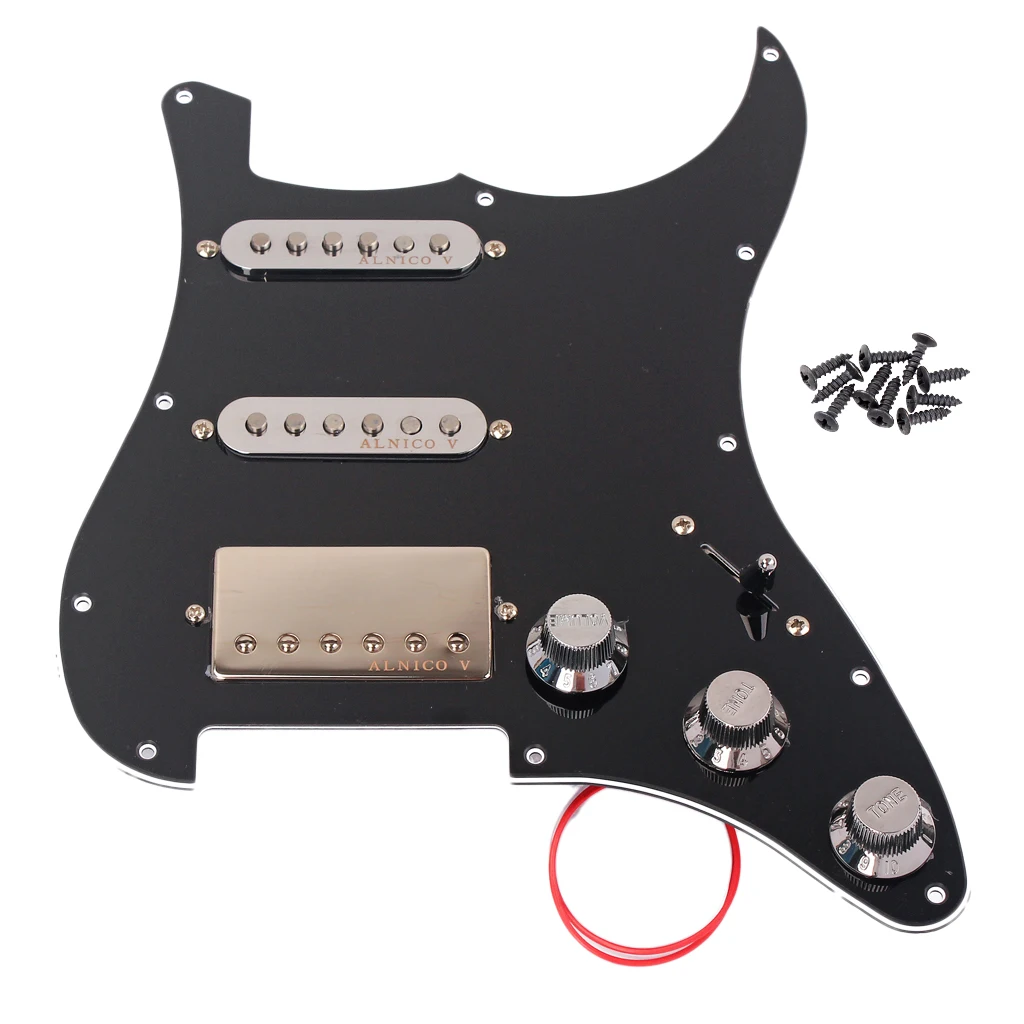 3 слоя 11 отверстий SSH стиль загружен Prewired Humbucker Pickguard набор с винтами царапин