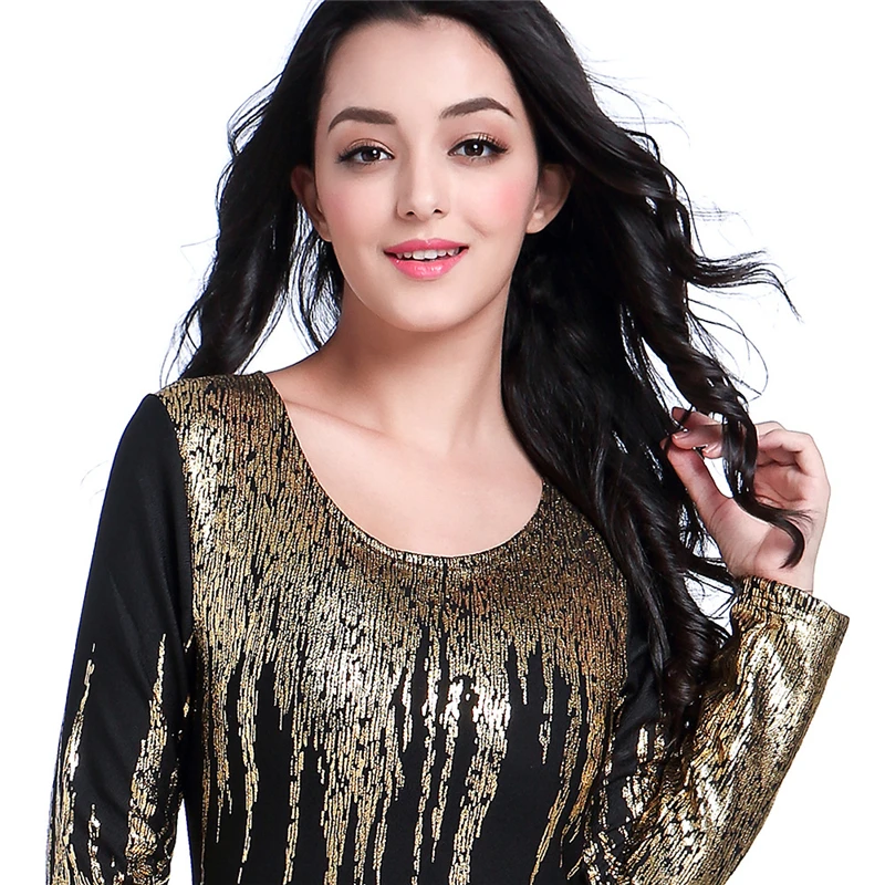 BAIBAZIN летнее Новое Африканское женское платье из бронзовой пены тонкое с длинными