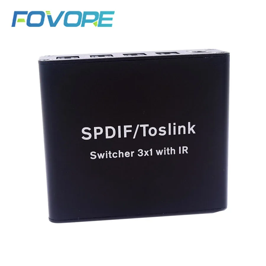Оптический переключатель цифрового аудио 3 в 1 SPDIF fiber 3x1 с пультом дистанционного