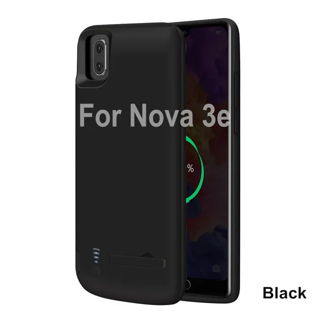 Чехол для внешнего зарядного устройства KQJYS 5000/6500 мАч для HUAWEI P20 P20 Pro Nova 3e power Bank чехол для резервного зарядного устройства - Цвет: Black  For   Note 3e