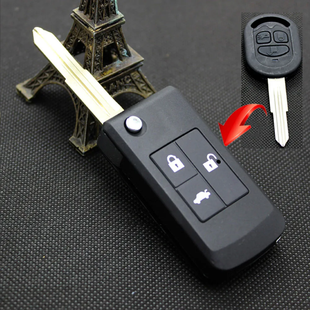 Складной чехол для ключа с 3 кнопками и дистанционным управлением без подходит