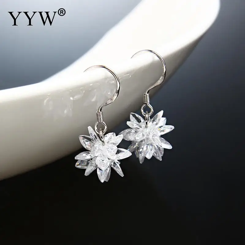 

New Arrival Korean Earrings Fashion Ladies Simple Lotus Petals Female Jewelry Snowflake Snow Flake Gift Flower Earrings Brincos