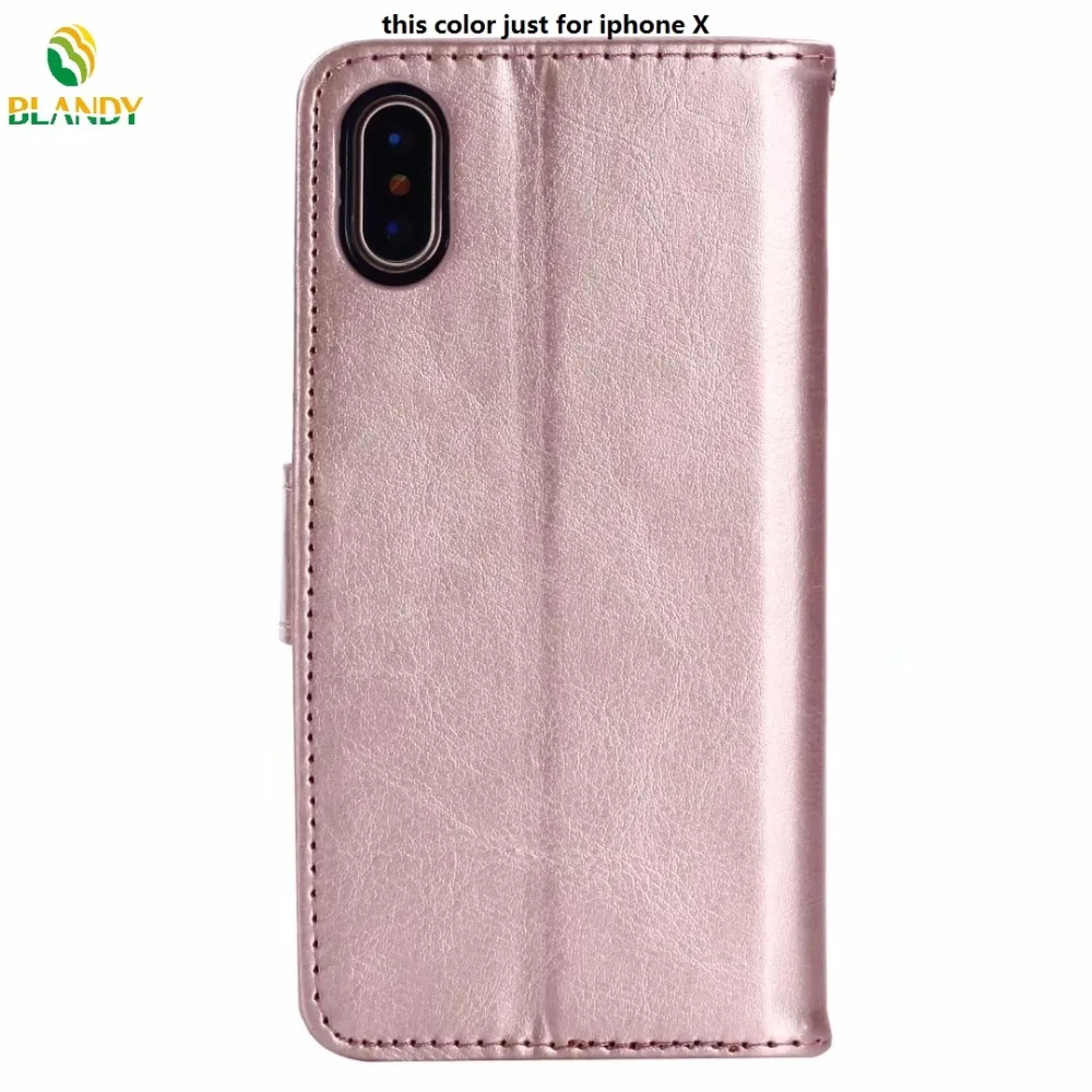 50 шт./лот для iphone X Crazy Horse Кошелек из искусственной кожи ТПУ чехол 7 8 plus 6 SE 5 дюймов |