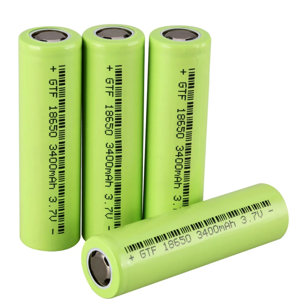 GTF 3,7 в 3400 мАч 18650 защищенная аккумуляторная батарея для фонариков, налобных фонарей, литий-ионная батарея Panasonic NCR18650B cell