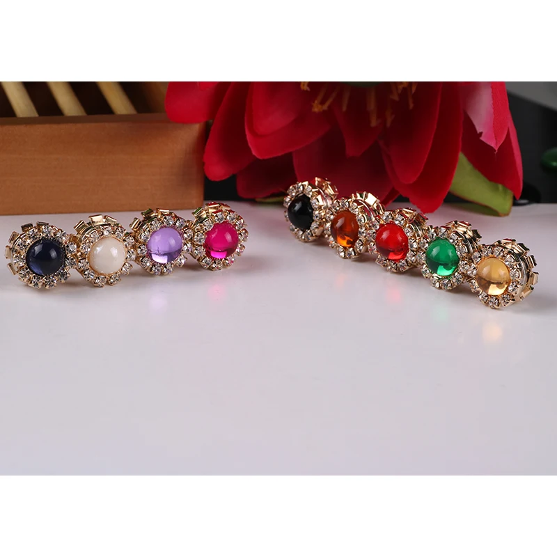 

12pcs/dozen mix women corsage round glitter strong magnet hijab pins punk brooches clasp muslim hijab button free shipping