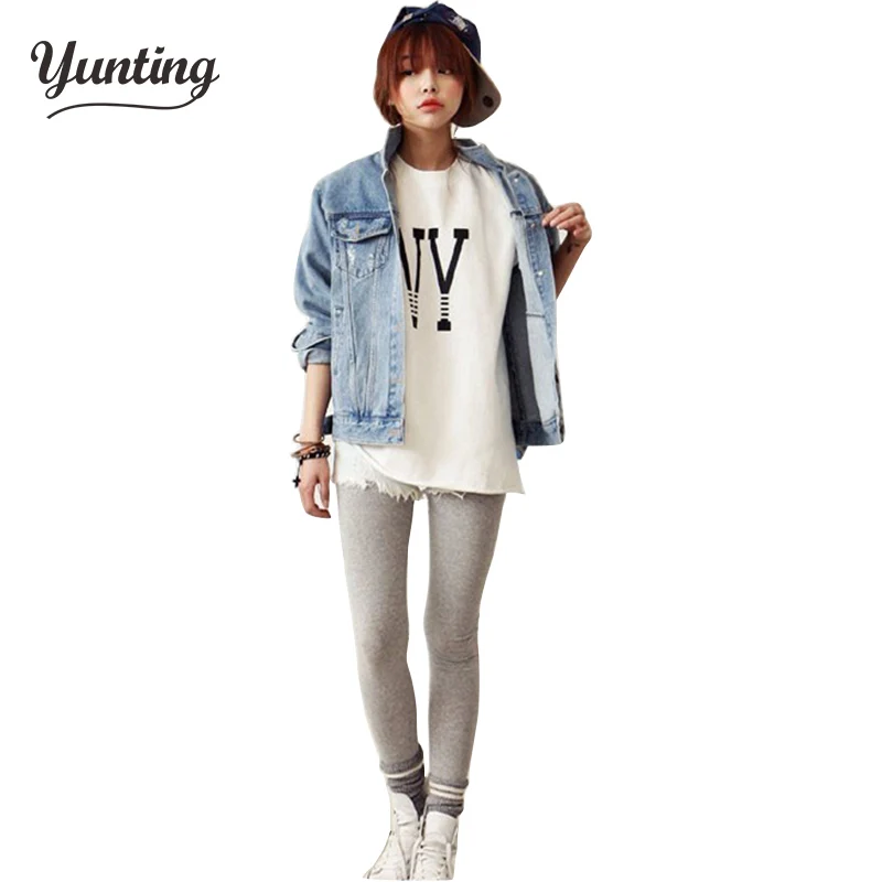 Женская Потертая джинсовая куртка укороченная на пуговицах джинсовый топ