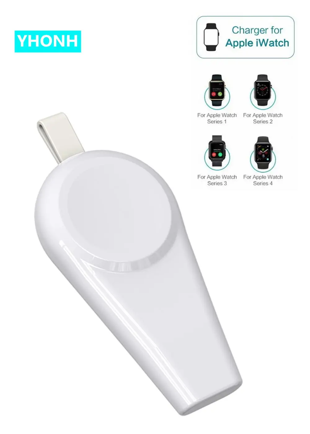 Беспроводное зарядное устройство YHONH для часов магнитное USB серии 4 3 2