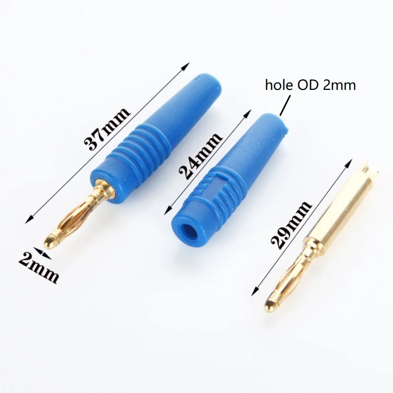 

10pcs/Pack Speaker Test Probes Connector Copper 2mm Banana Plug