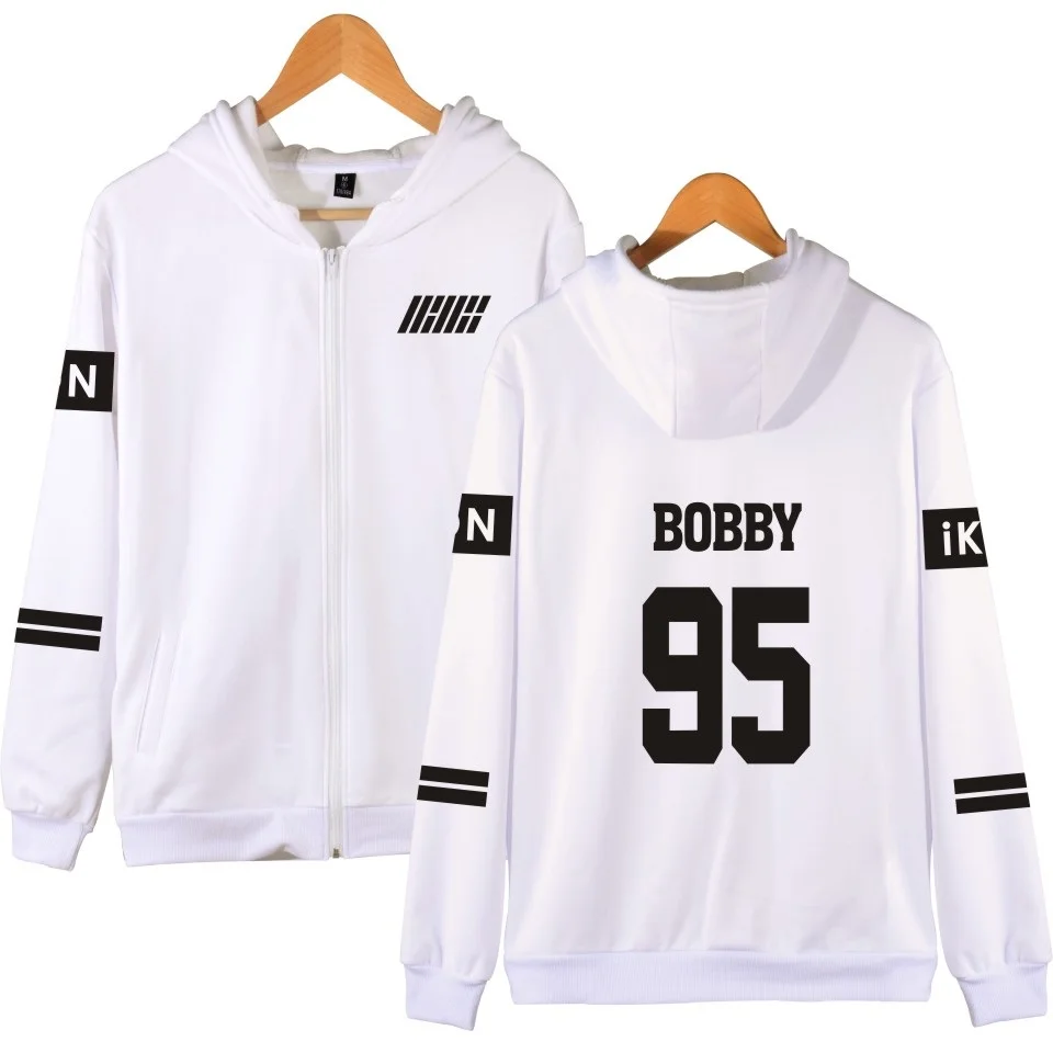 WEJNXIN KPOP IKON BI BOBBY концертный альбом толстовки на молнии Женская Повседневная Harajuku Женская толстовка большого размера Moletom Feminino