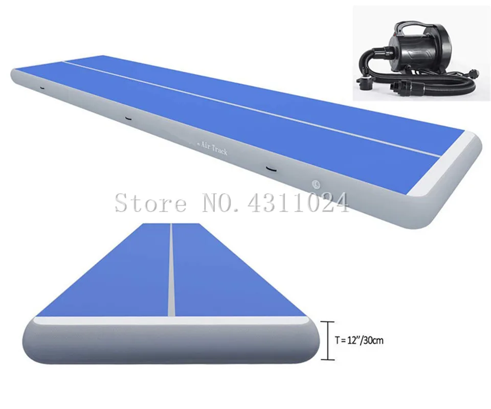 Цена Надувной гимнастический матрас для гимнастики 8x2x0,3 м, надувной гимнастический воздушный коврик, гимнастическое оборудование (толщина 12 дюй...