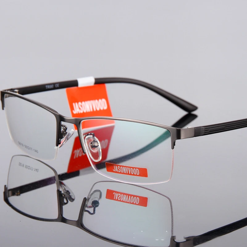 Модная новая короткая стеклянная рамка Бизнес Мужская металлическая полурамка