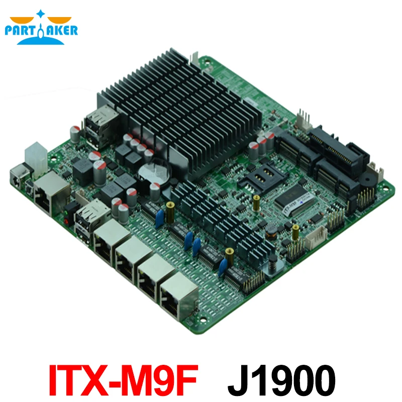 Firewall industrial embedded motherboard ITX_M9F supports Intel J1900/2.00GHz Quad core processor with 1*VGA/6*USB/2*COM