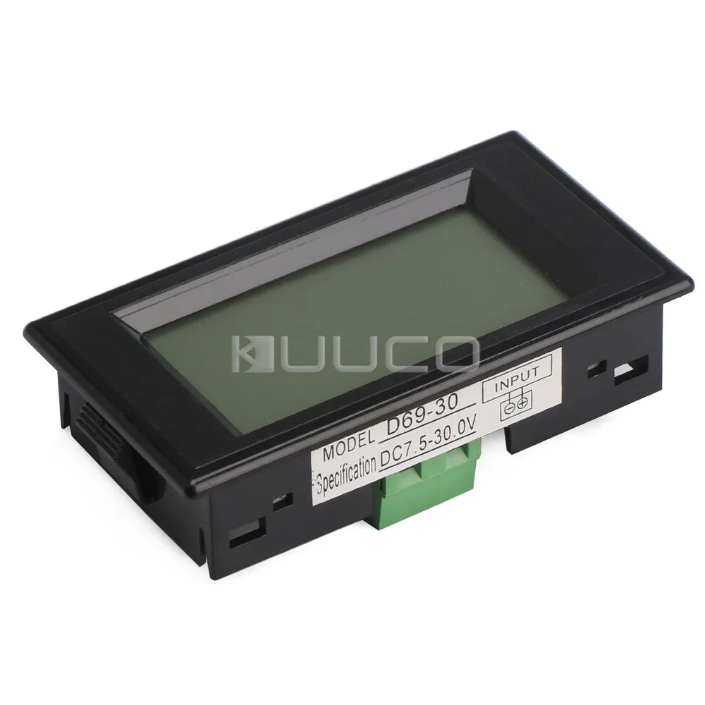 Цифровой измеритель напряжения постоянного тока 7 5 ~ 30 0 в ЖК дисплей Вольтметр 12 В