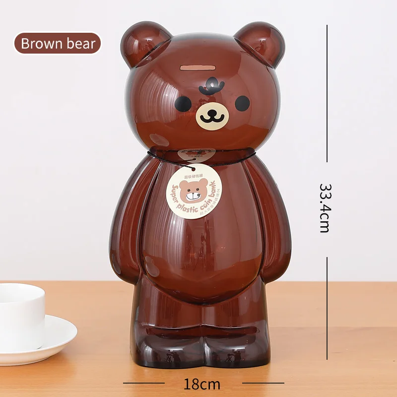 Супербольшая копилка прозрачная пластиковая Копилка безопасная монета конфеты